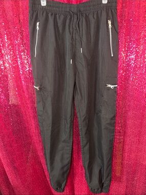 SHEIN Black Zip-Detail Jogger Pants